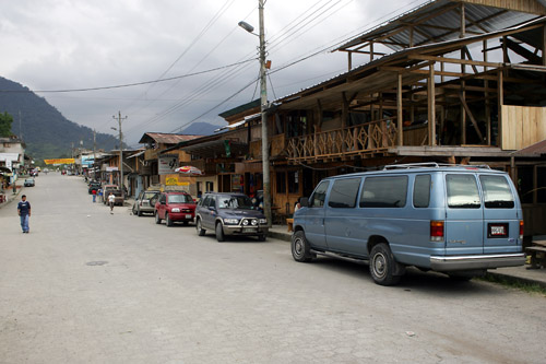 View of street in Mindo