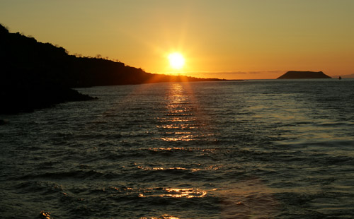 Sunset off Santa Cruz
