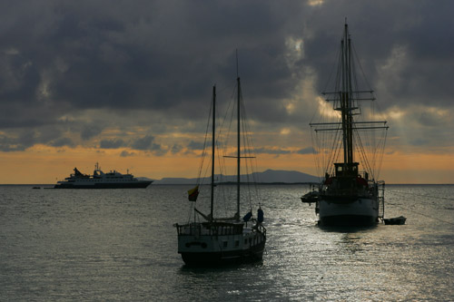 Dawn from Puerto Ayora