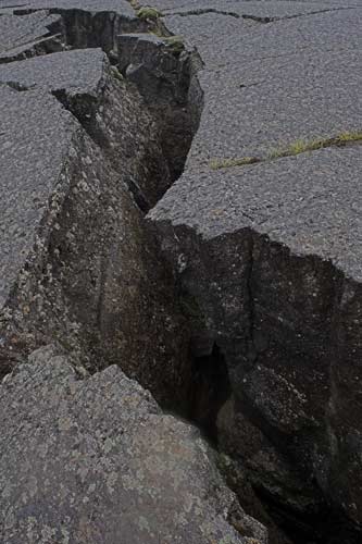 Crack in lava (near Myvatn)
