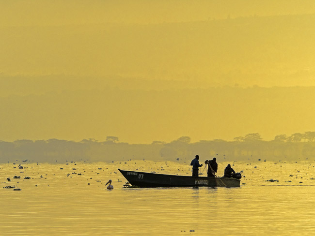 Fishermen on Lake Naivasha