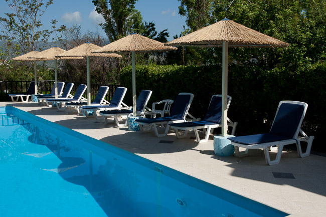 Swimming pool at the Aegeon Hotel, Skala Kalloni, Lesvos, Greece