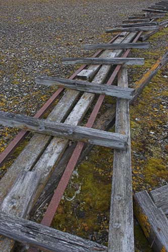 Track leading to abandoned gypsum mine
