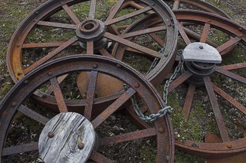 Remains from a disused marble mine