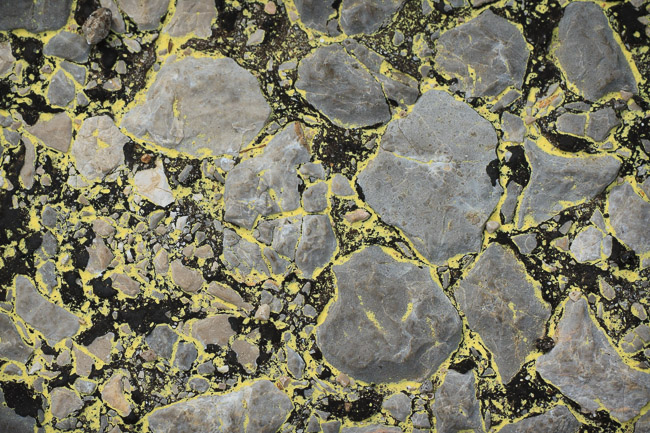 Lichen growing on old road, Akseki