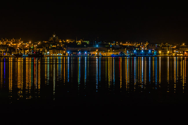 Lerwick at night from across the Sound of Bressay, Shetland