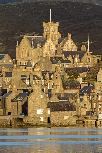 Lerwick town hall from Bressay, Shetland