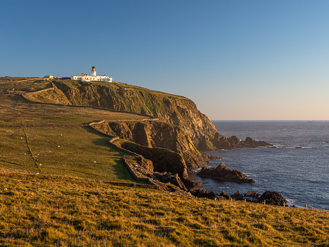 Sumburgh Head and Lighthouse viewed from the north, Mainland Shetland