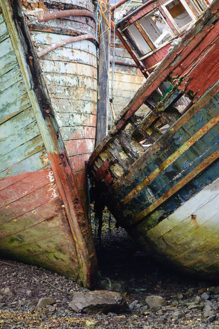 Old fishing boats, Salen, Isle of Mull, Argyll and Bute